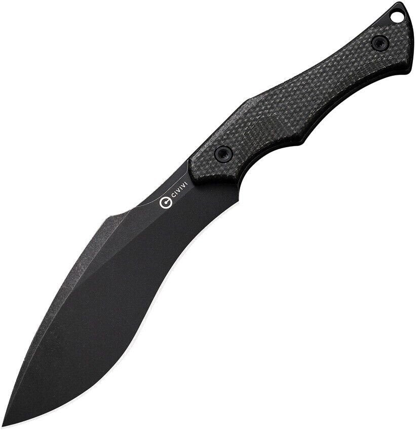 Civivi Vaquita II Neck Knife - Compact Fixed Blade with Black G10 Handle, Model C047C-3