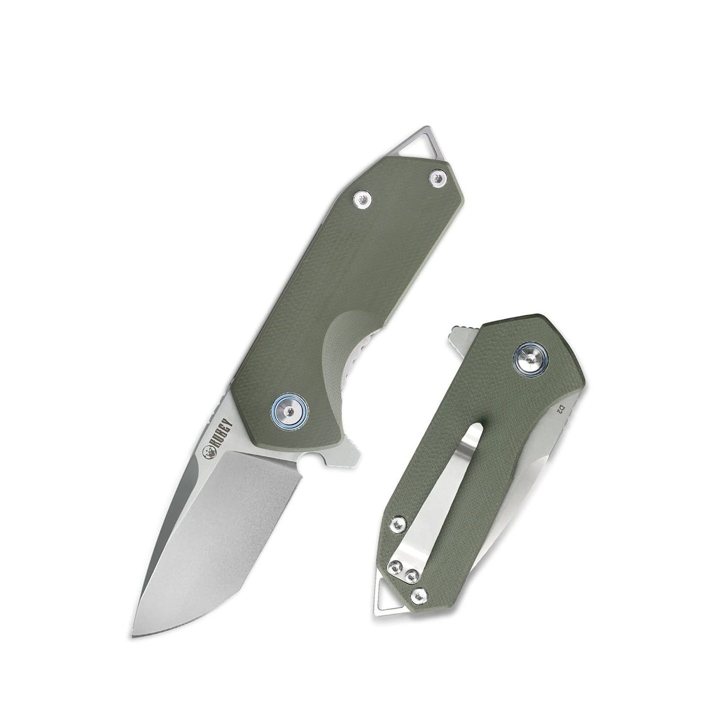 KUBEY Campe KU203 Folding Pocket Knife Compact Everyday Carry with 2.4" Tanto...