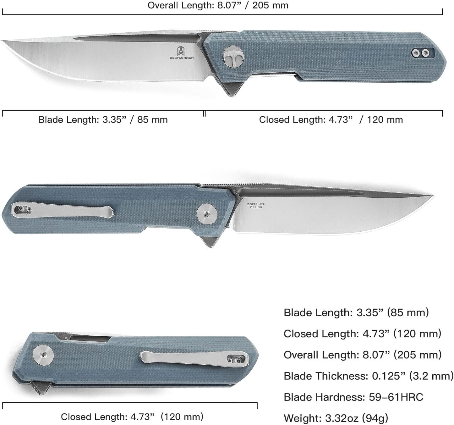 Dundee Premium Folding Pocket Knife - Durable EDC with Precision Blade