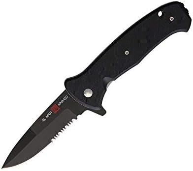 Al Mar AMK2207 SERE 2020 Linerlock Assisted Black Folding Pocket Knife Serrated