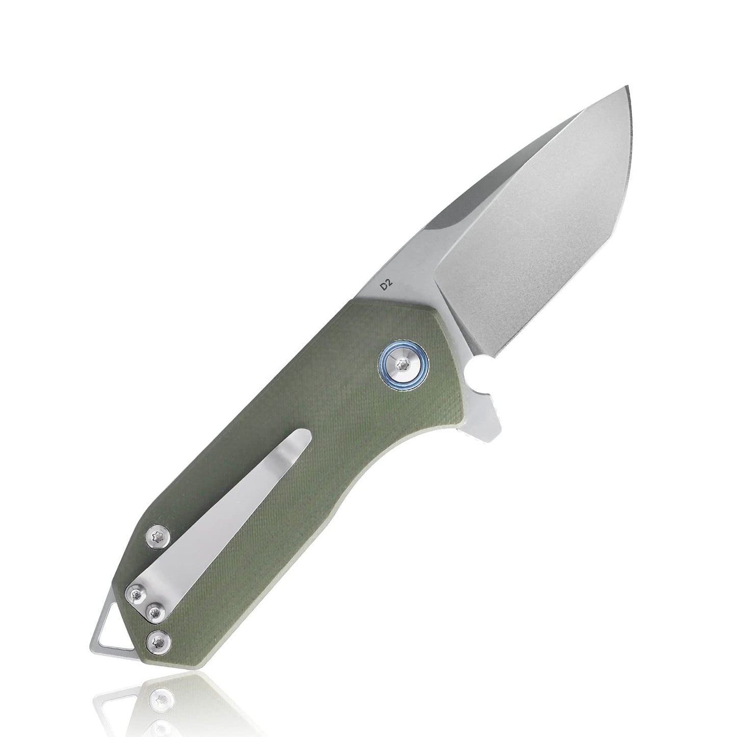 KUBEY Campe KU203 Folding Pocket Knife Compact Everyday Carry with 2.4" Tanto...