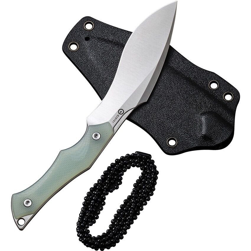 Civivi Vaquita II Neck Knife - Compact Fixed Blade with Jade G10 Handle, Model C047C-2