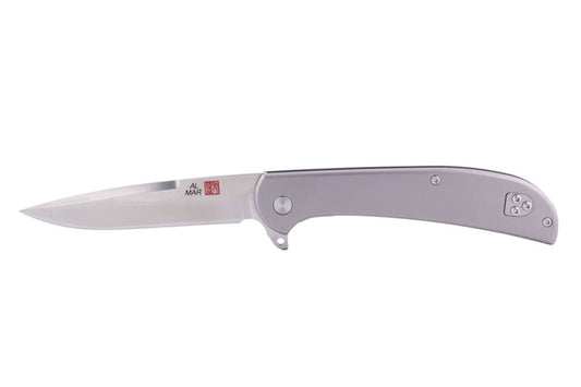 Al Mar (AMK4116) Ultralight Framelock – 4” Blade | Silver | Titanium Handle | Folding Pocket Knife