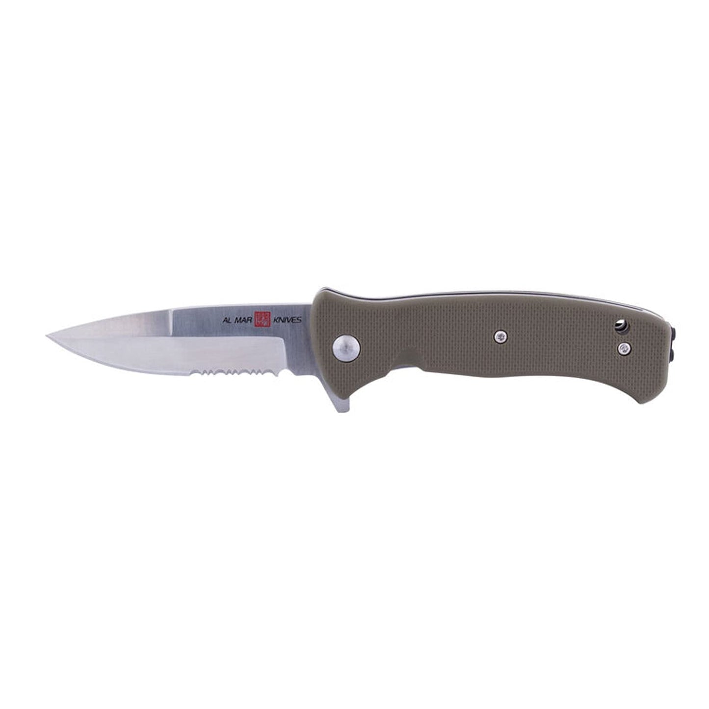 Al Mar (AMK2209) Mini SERE 2020 - 3" Linerlock Assisted Opening | Green | Folding Pocket Knife