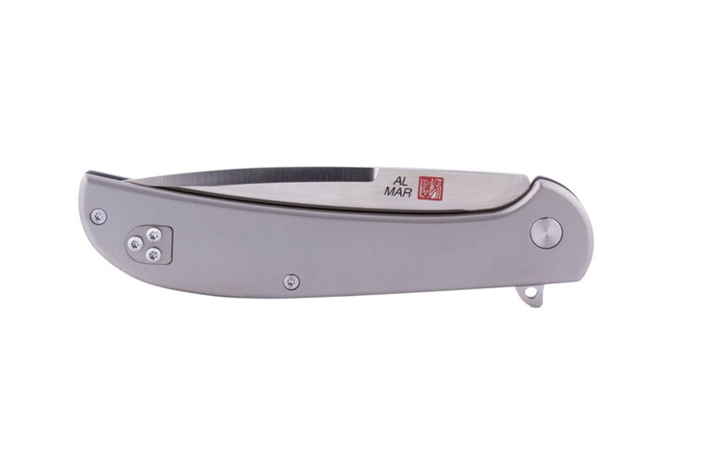 Al Mar (AMK4116) Ultralight Framelock – 4” Blade | Silver | Titanium Handle | Folding Pocket Knife