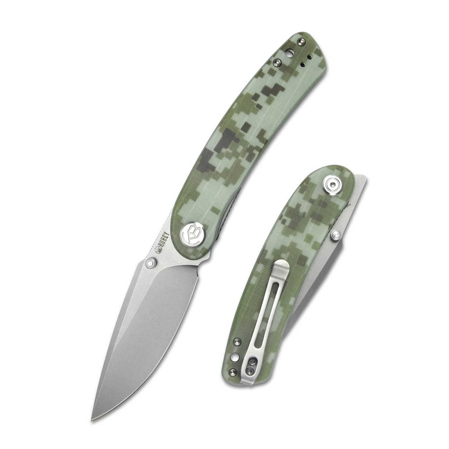 KUBEY Momentum KU344K Everyday Carry Pocket Knife, 3.43-Inch D2 Blade G10 Han...