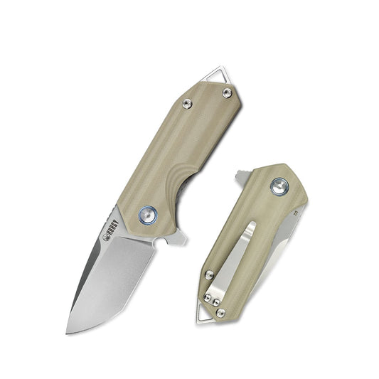 KUBEY Campe KU203 Folding Pocket Knife Compact Everyday Carry with 2.4" Tanto...