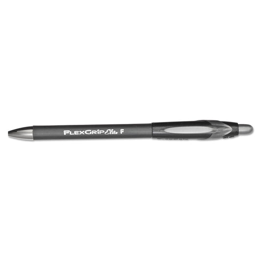 Flexgrip Elite Ballpoint Retractable Pen, Black Ink, Fine, Dozen