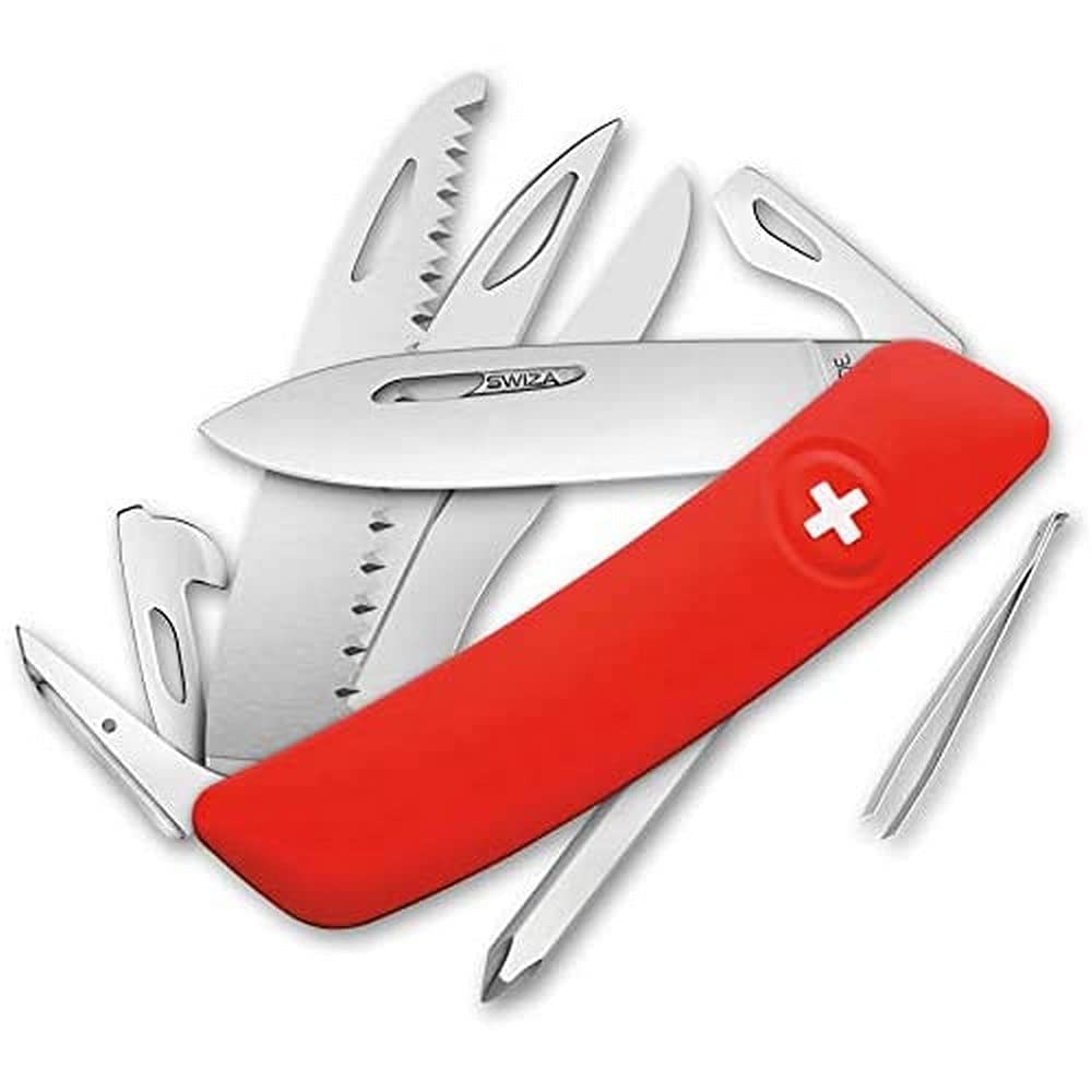 Swiza D10 Pocket Knife - KNI.0140.1000, Red