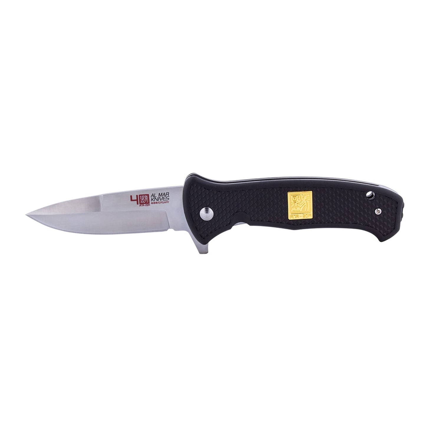 Sunex AMK9202 Knife 40ths Llsa D2 58hrc Satin 3.6in Trad Glnylon 40th Black