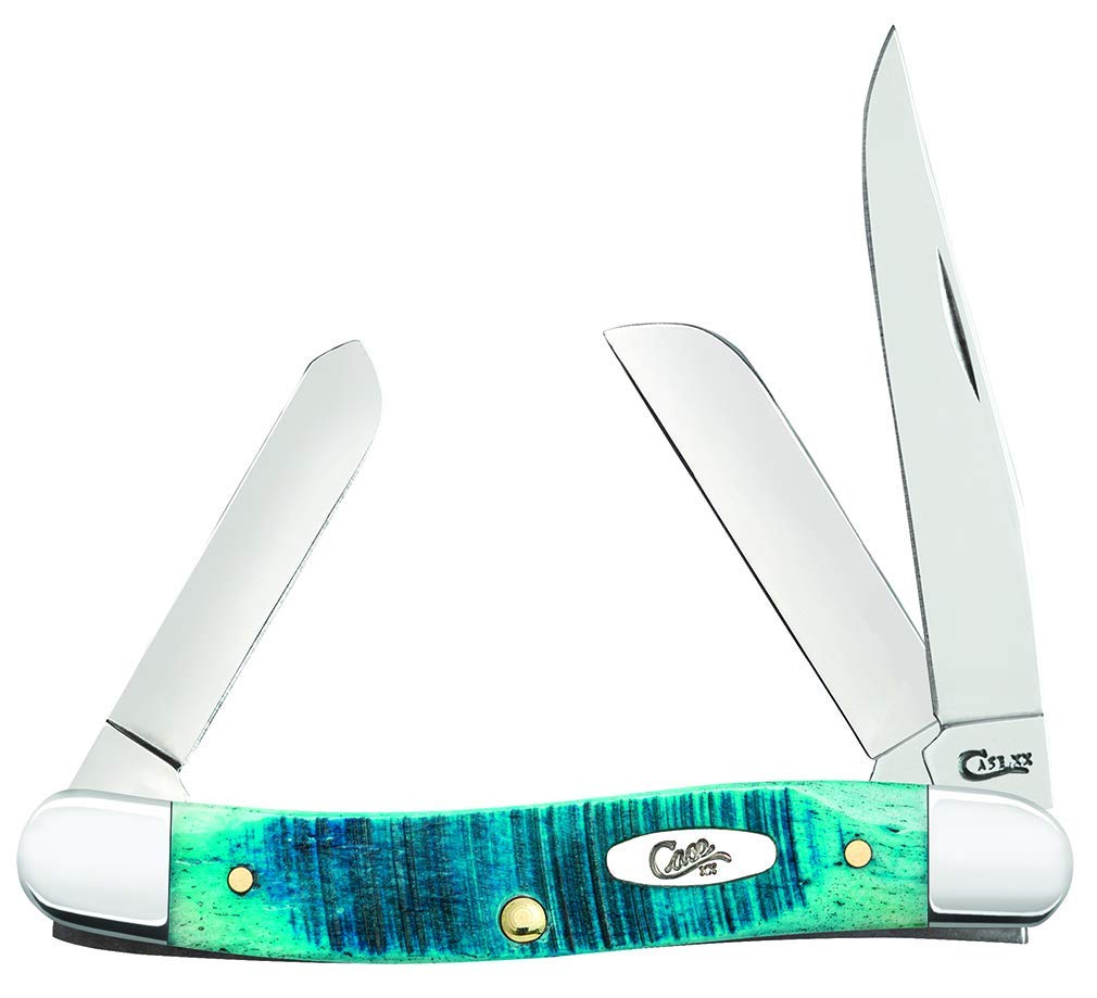 Case XX Pocket Knife Medium Stockman - Caribbean Blue Jig Bone, Item #25597 - (6318 SS)