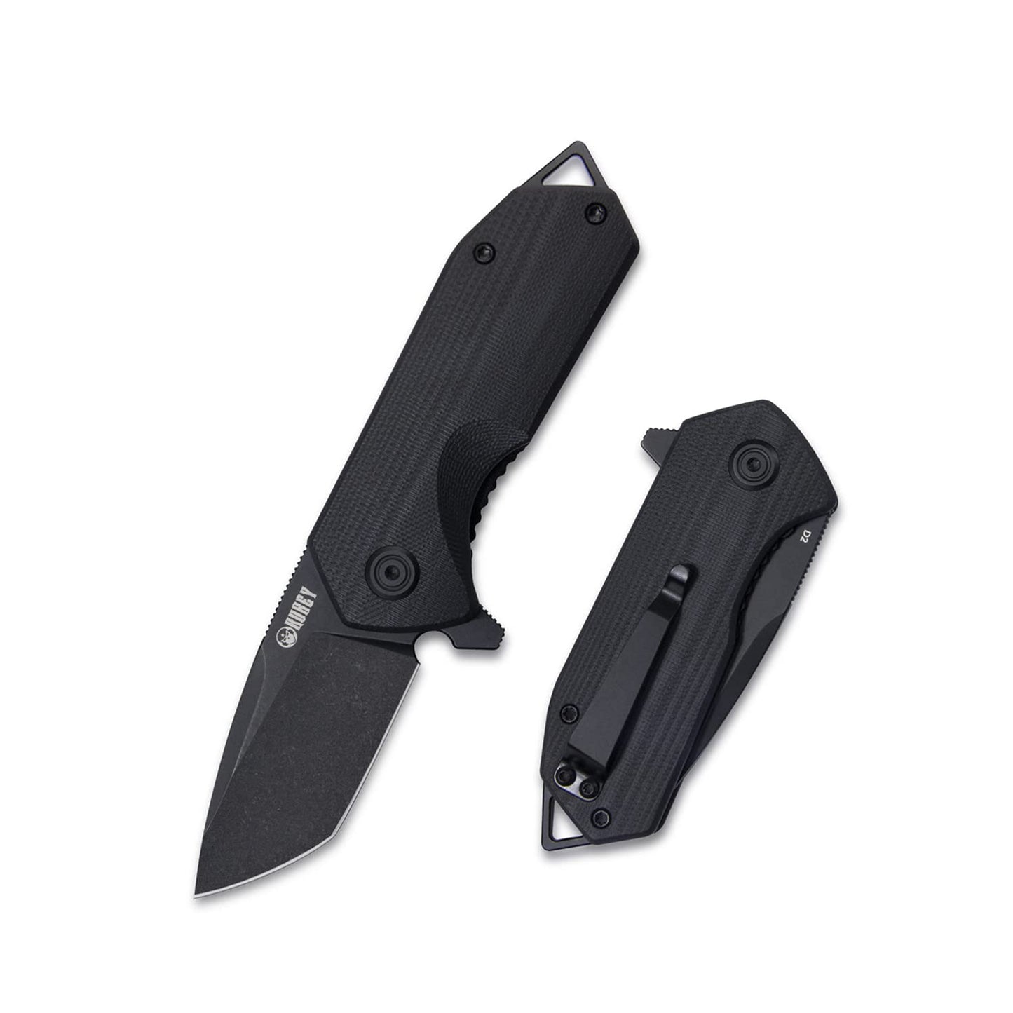 KUBEY Campe KU203 Folding Pocket Knife Compact Everyday Carry with 2.4" Tanto...