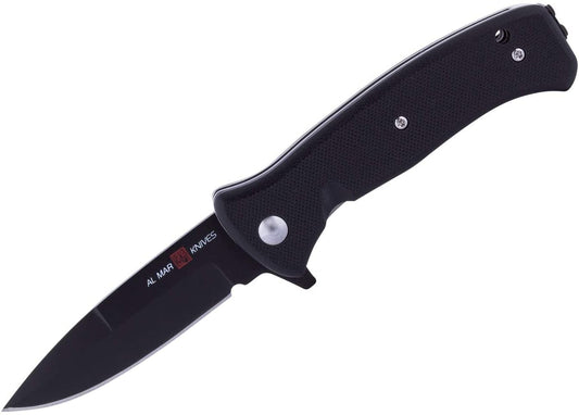 Sunex AMK2204 Al Mar Mini Sere 2020 Night G Assisted Flipper Knife 3 D2 Matte...