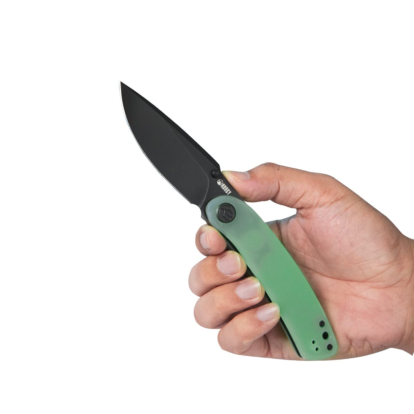 Kubey Momentum Everyday Carry Pocket Knife - 3.43-Inch Drop Point Blade, G10 Handles