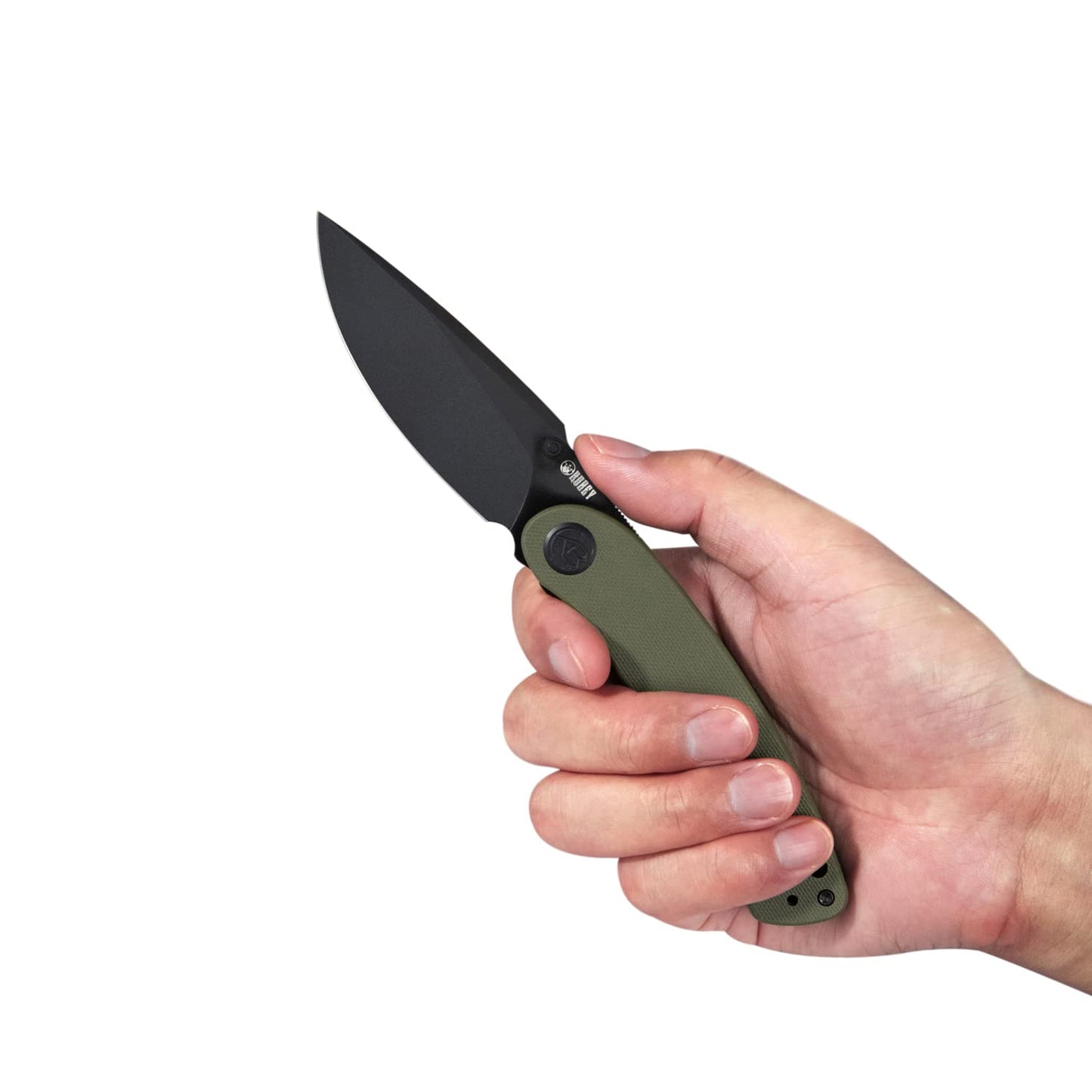 Kubey Momentum Everyday Carry Pocket Knife - 3.43-Inch Drop Point Blade, G10 Handles