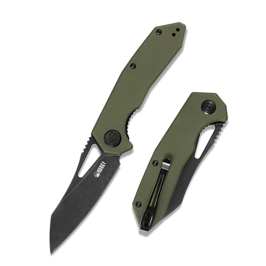 KUBEY Vagrant KU291 Folding Knife, Everyday Carry Pocket Knives 3" AUS10 S.S ...