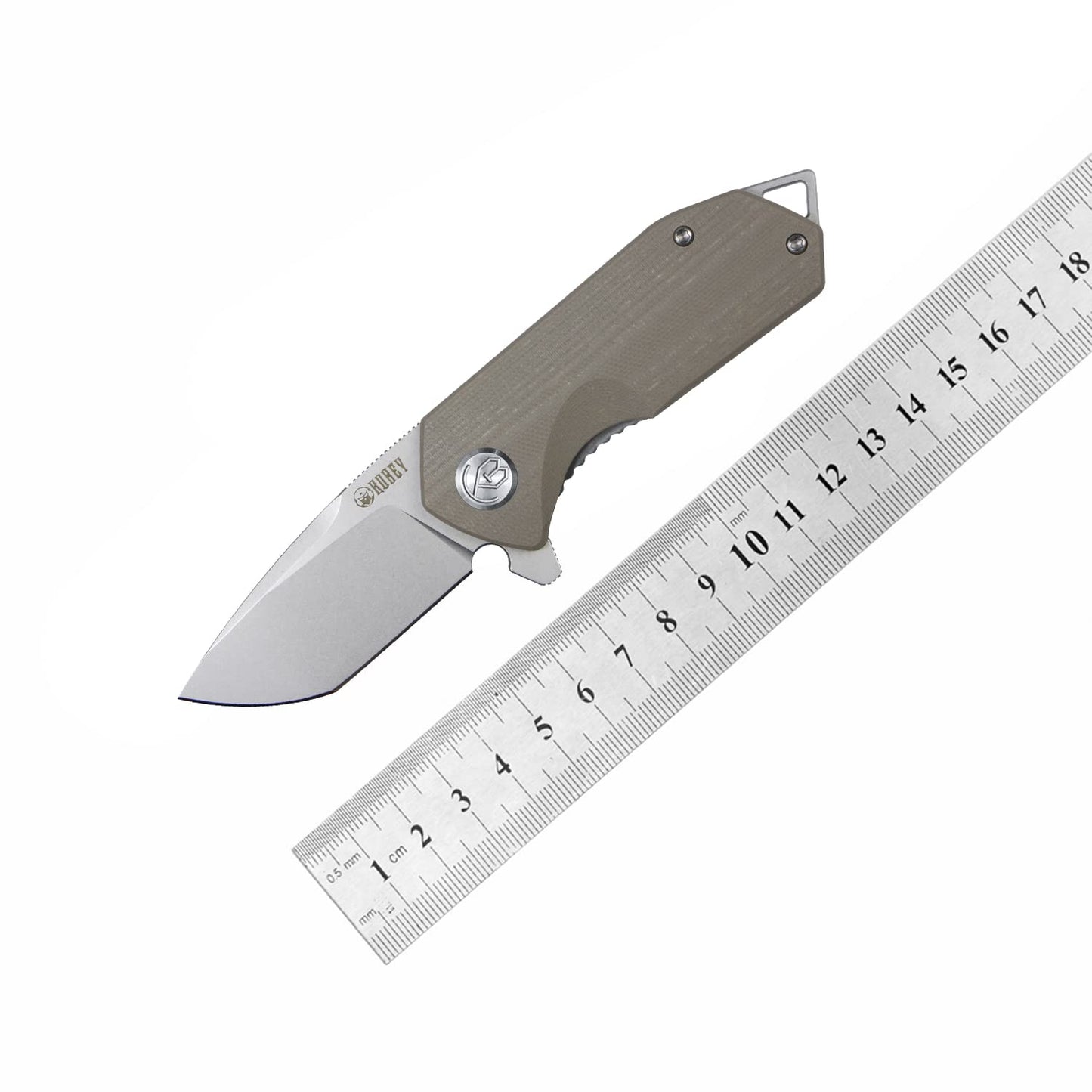 KUBEY Campe KU203 Folding Pocket Knife Compact Everyday Carry with 2.4" Tanto...