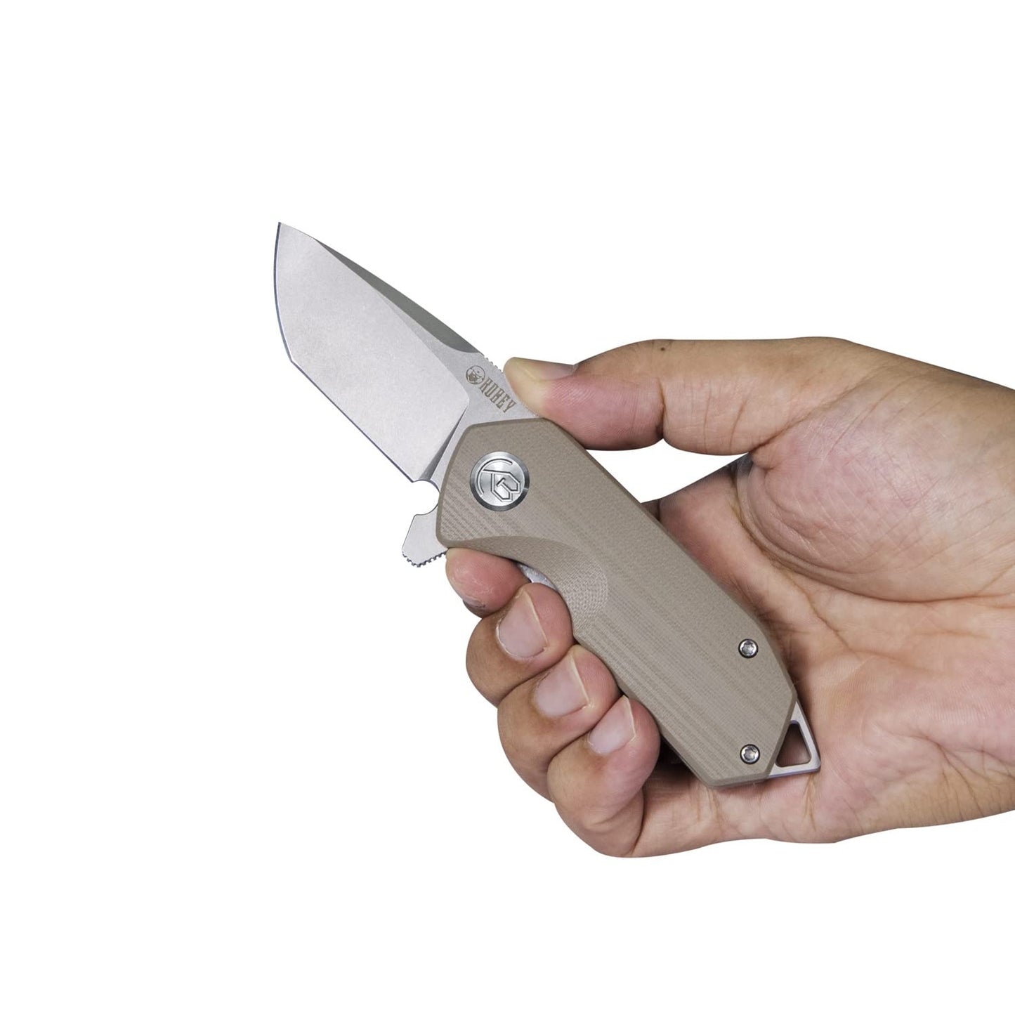 KUBEY Campe KU203 Folding Pocket Knife Compact Everyday Carry with 2.4" Tanto...