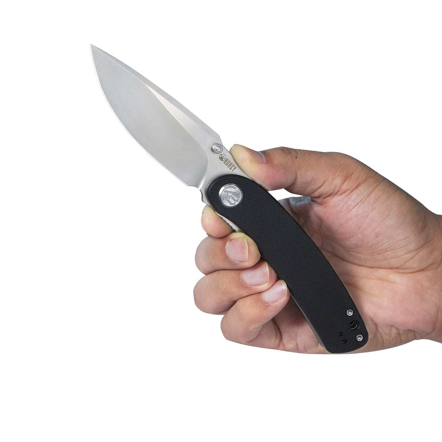 Kubey Momentum Everyday Carry Pocket Knife - 3.43-Inch Drop Point Blade, G10 Handles