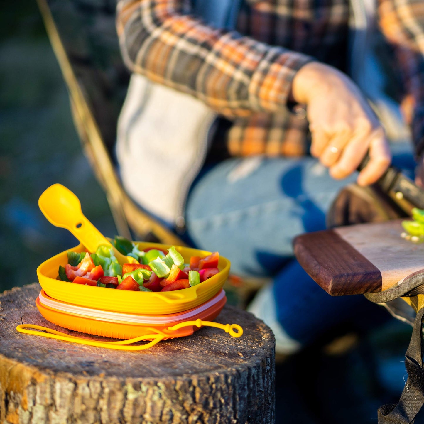 UCO 4-Piece Camping Mess Kit with Bowl, Plate and 3-in-1 Spork Utensil Set