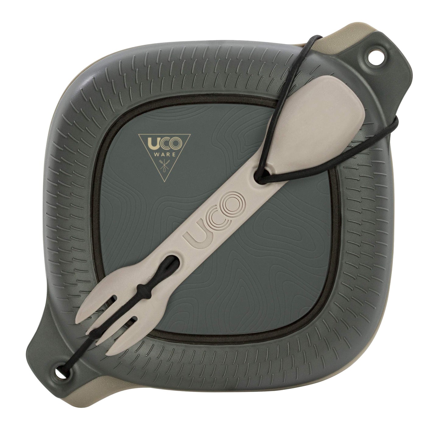 UCO 4-Piece Camping Mess Kit with Bowl, Plate and 3-in-1 Spork Utensil Set