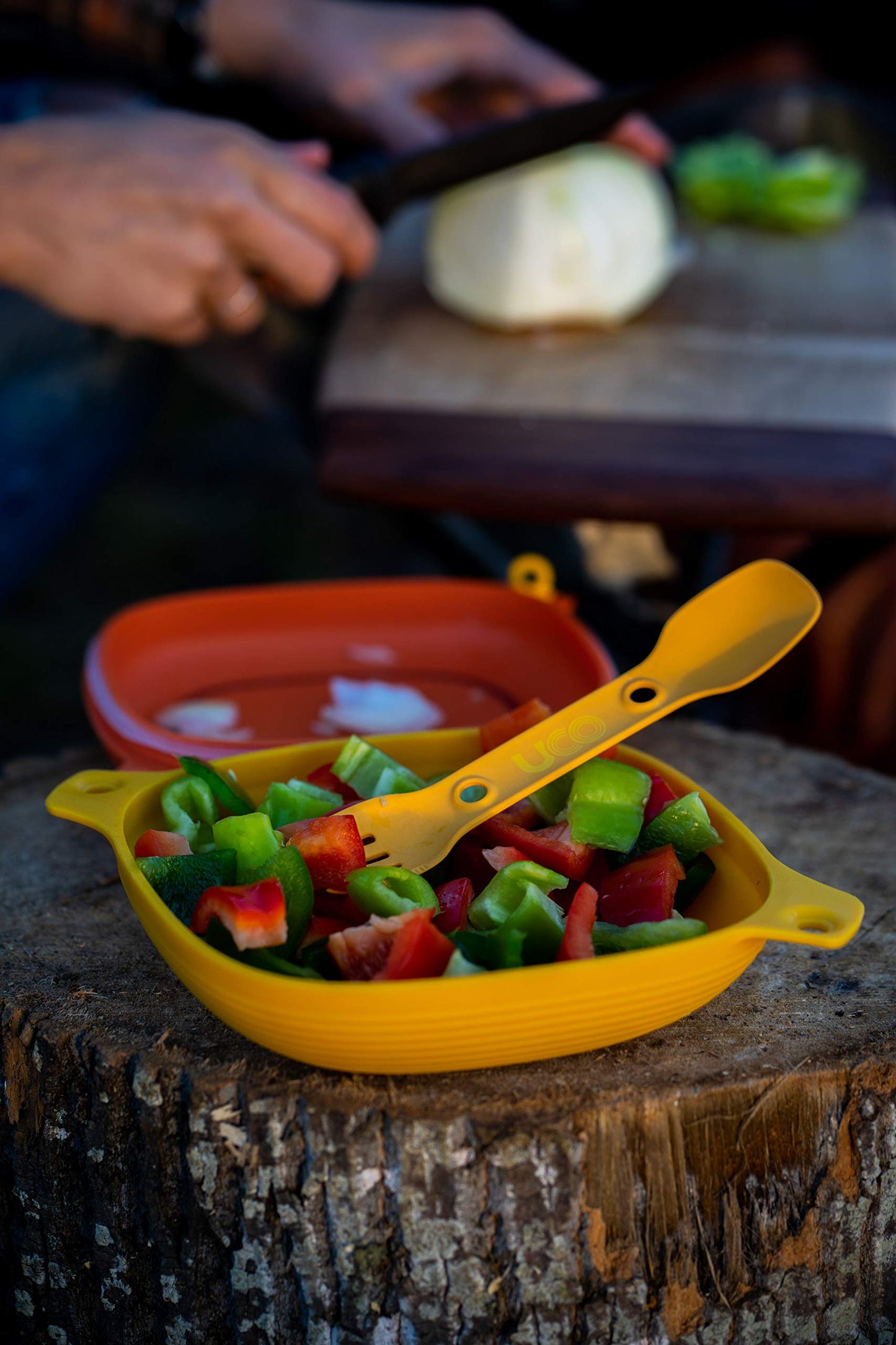 UCO 4-Piece Camping Mess Kit with Bowl, Plate and 3-in-1 Spork Utensil Set