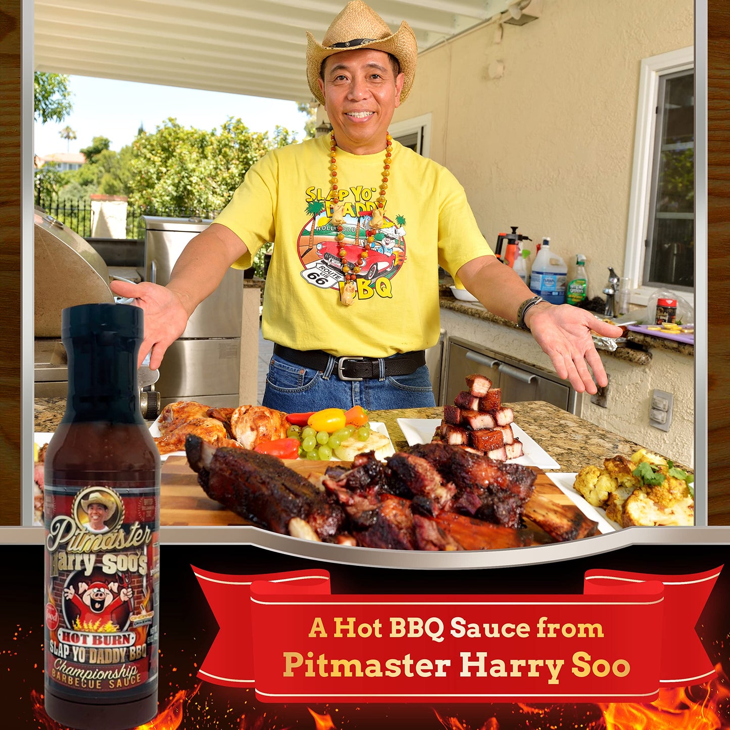 Slap Yo’ Daddy BBQ Sauce, Hot Burn - Hot and Spicy Dipping and Barbecue Sauce...